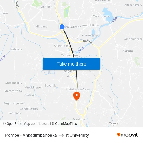 Pompe - Ankadimbahoaka to It University map