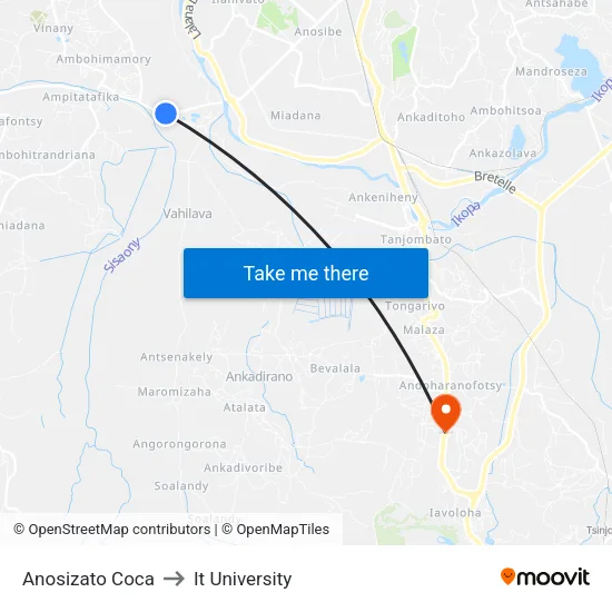 Anosizato Coca to It University map