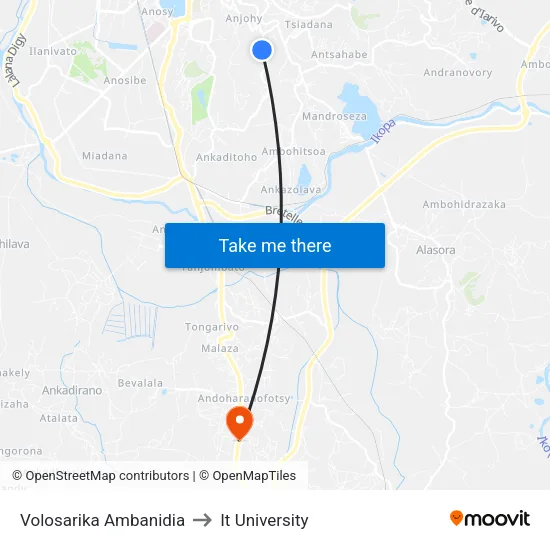 Volosarika Ambanidia to It University map