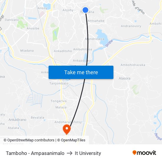 Tamboho - Ampasanimalo to It University map