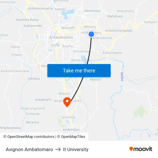 Avignon Ambatomaro to It University map