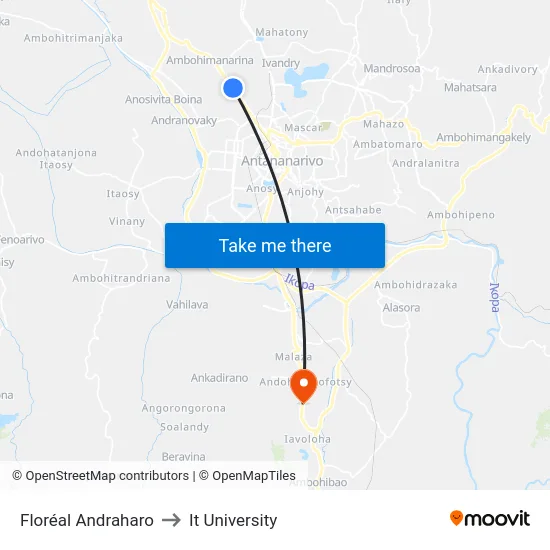 Floréal Andraharo to It University map