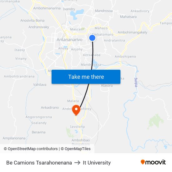 Be Camions Tsarahonenana to It University map