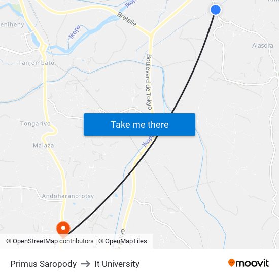 Primus Saropody to It University map