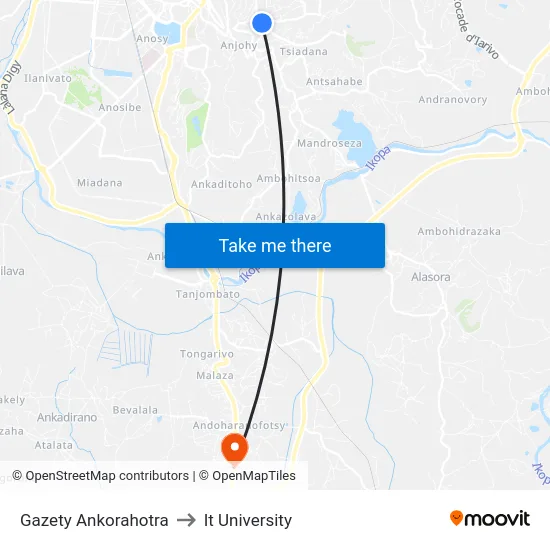 Gazety Ankorahotra to It University map
