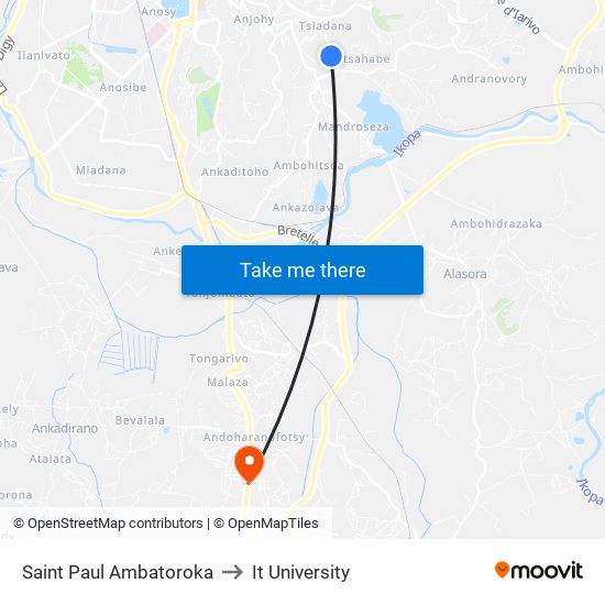 Saint Paul Ambatoroka to It University map