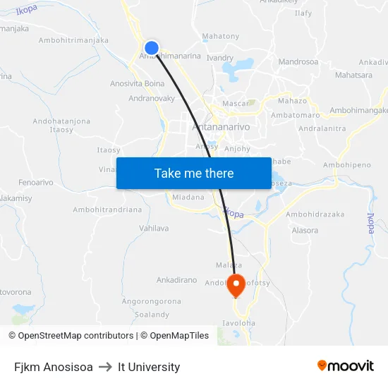 Fjkm Anosisoa to It University map