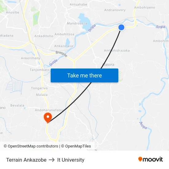 Terrain Ankazobe to It University map
