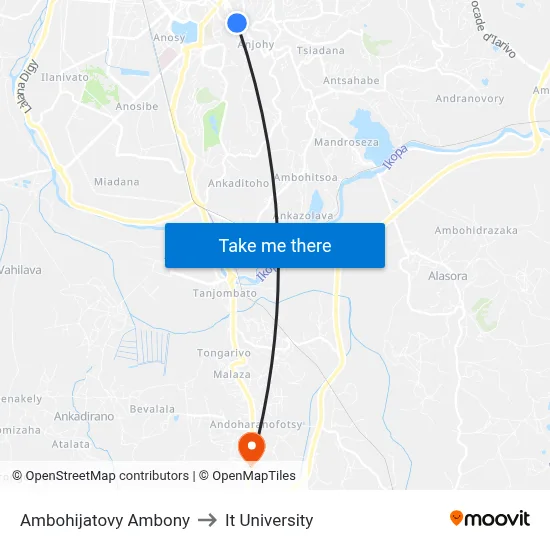 Ambohijatovy Ambony to It University map
