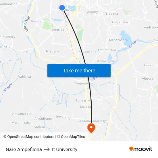 Gare Ampefiloha to It University map