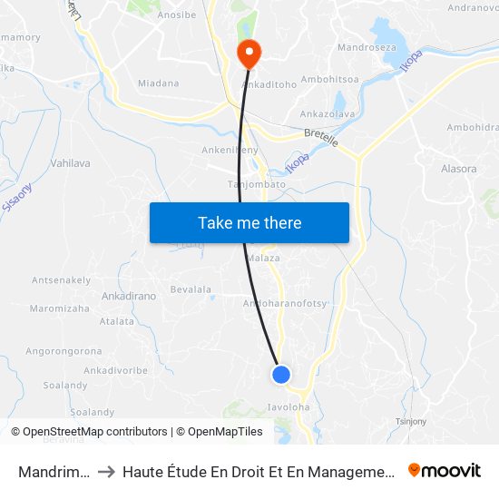 Mandrimena to Haute Étude En Droit Et En Management (Hedm) map