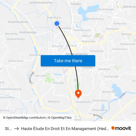 Star to Haute Étude En Droit Et En Management (Hedm) map