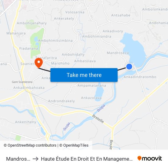 Mandroseza to Haute Étude En Droit Et En Management (Hedm) map