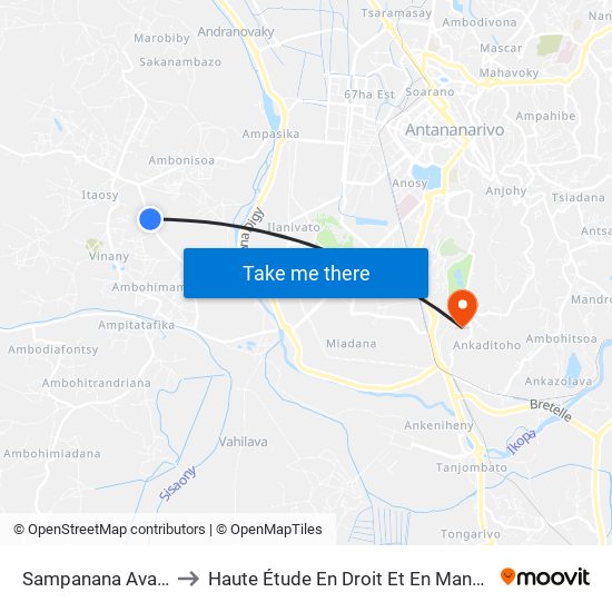 Sampanana Avarabohitra to Haute Étude En Droit Et En Management (Hedm) map