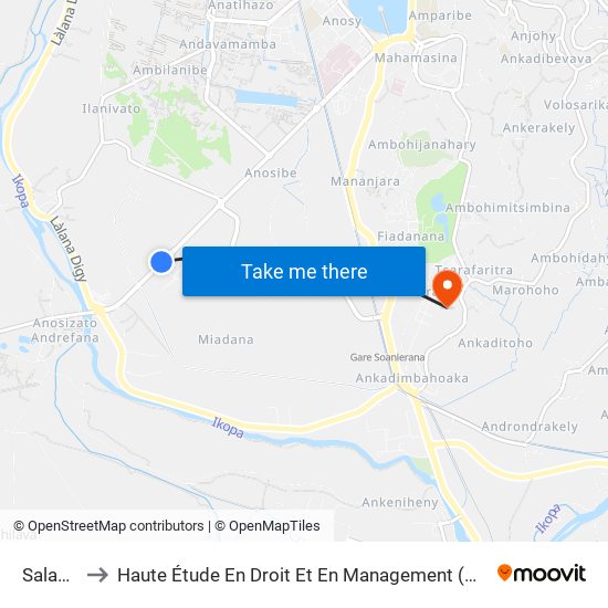 Salama to Haute Étude En Droit Et En Management (Hedm) map