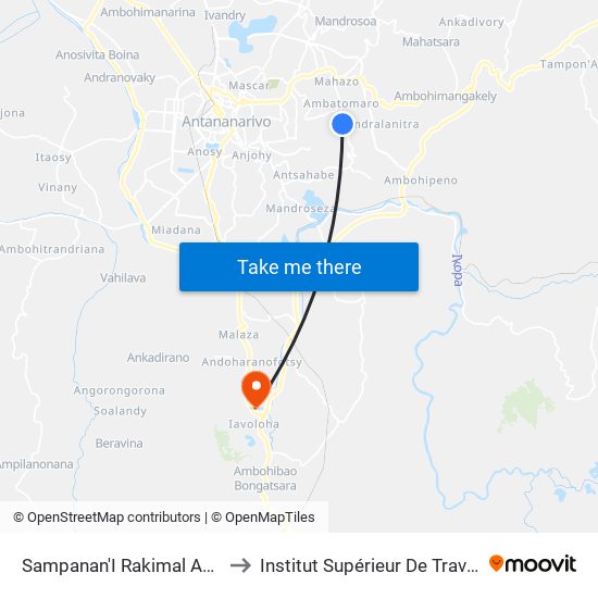 Sampanan'I Rakimal Antsobolo to Institut Supérieur De Travail Social map