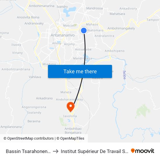 Bassin Tsarahonenana to Institut Supérieur De Travail Social map