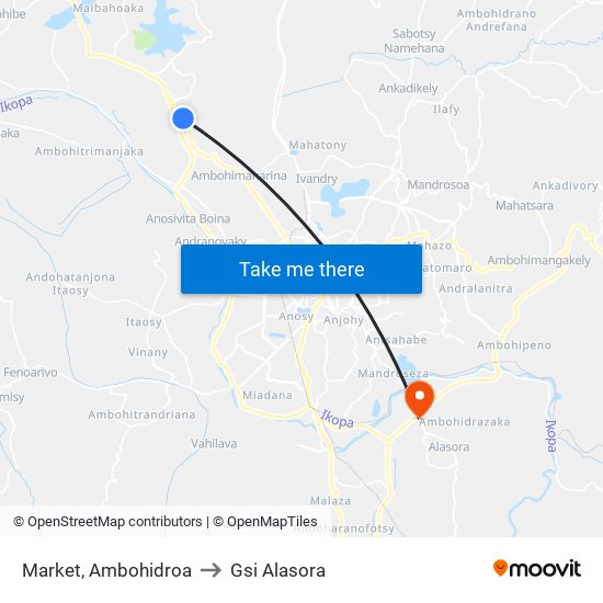 Market, Ambohidroa to Gsi Alasora map