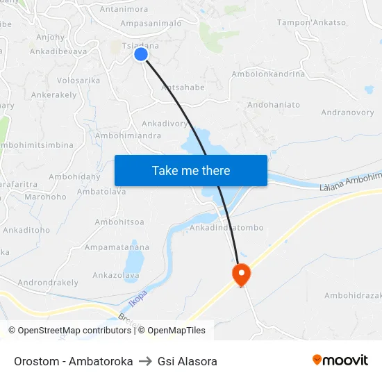 Orostom - Ambatoroka to Gsi Alasora map