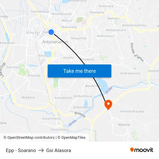 Epp - Soarano to Gsi Alasora map