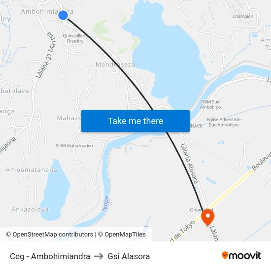 Ceg - Ambohimiandra to Gsi Alasora map