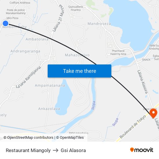 Restaurant Miangoly to Gsi Alasora map