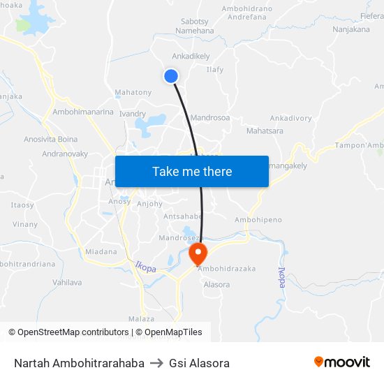Nartah Ambohitrarahaba to Gsi Alasora map