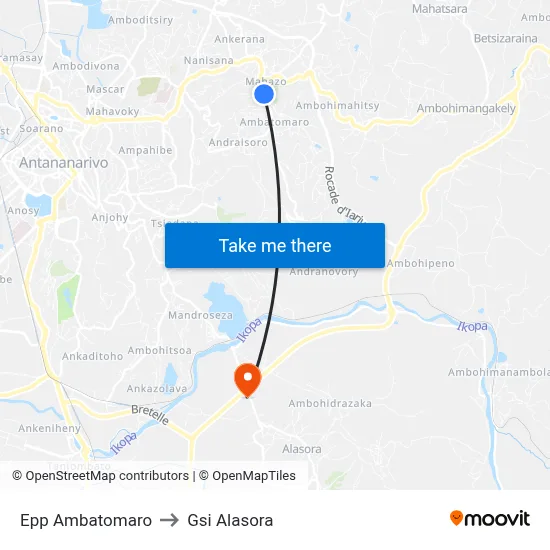 Epp Ambatomaro to Gsi Alasora map