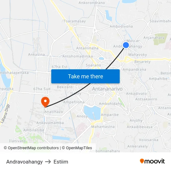 Andravoahangy to Estiim map