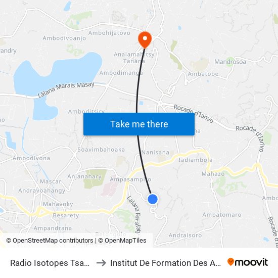 Radio Isotopes Tsarahonenana to Institut De Formation Des Agents De Santé map