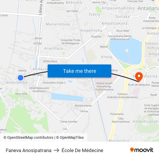 Faneva Anosipatrana to École De Médecine map
