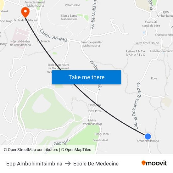 Epp Ambohimitsimbina to École De Médecine map