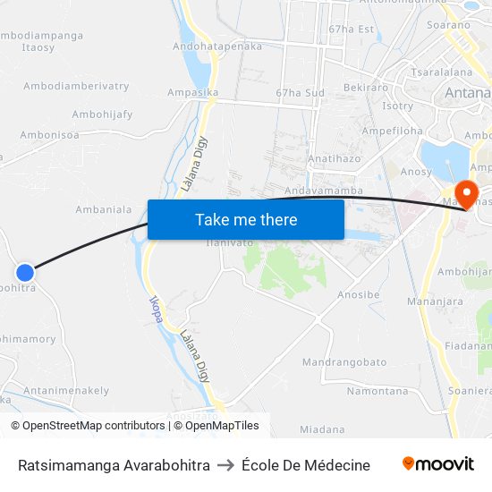 Ratsimamanga Avarabohitra to École De Médecine map