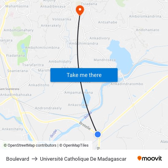 Boulevard to Université Catholique De Madagascar map