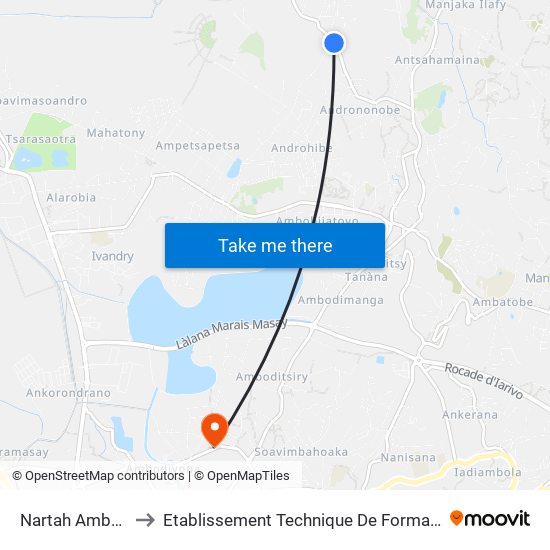 Nartah Ambohitrarahaba to Etablissement Technique De Formation Professionnel Supérieur map