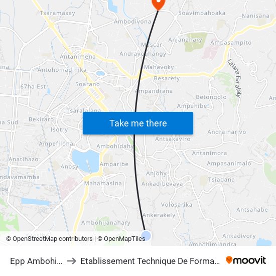 Epp Ambohimitsimbina to Etablissement Technique De Formation Professionnel Supérieur map