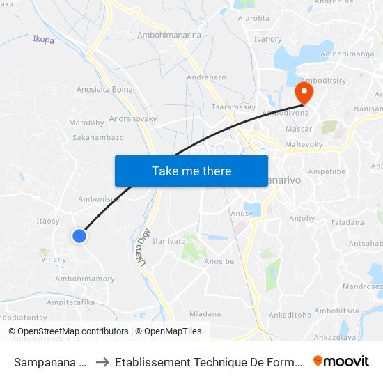 Sampanana Avarabohitra to Etablissement Technique De Formation Professionnel Supérieur map