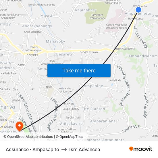 Assurance - Ampasapito to Ism Advancea map