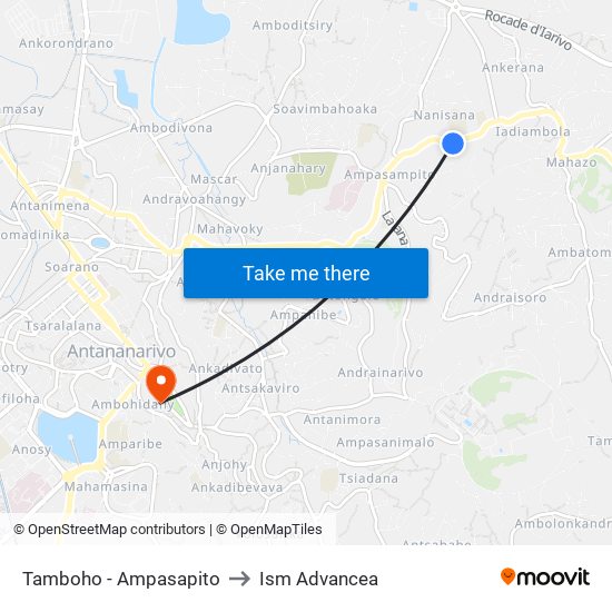 Tamboho - Ampasapito to Ism Advancea map