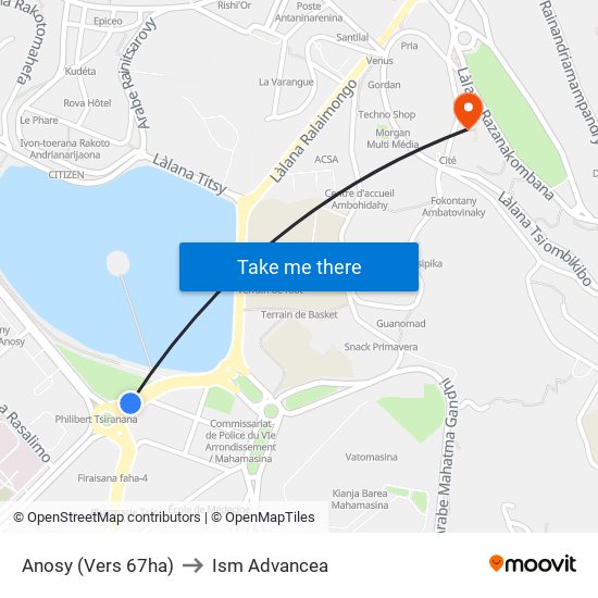 Anosy (Vers 67ha) to Ism Advancea map