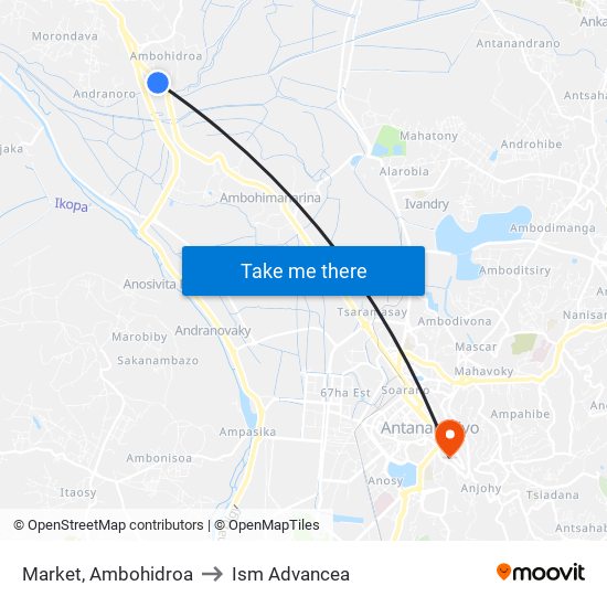 Market, Ambohidroa to Ism Advancea map