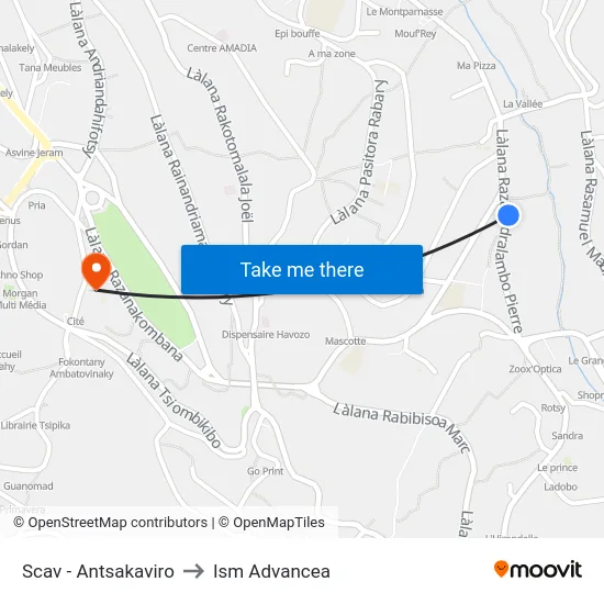 Scav - Antsakaviro to Ism Advancea map