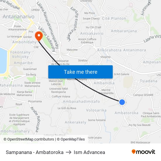 Sampanana - Ambatoroka to Ism Advancea map