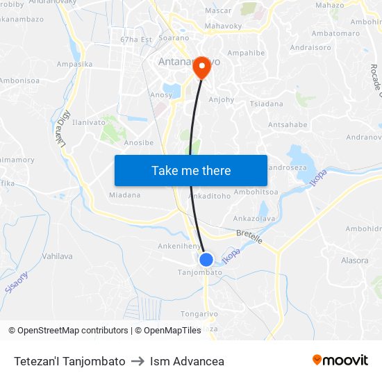 Tetezan'I Tanjombato to Ism Advancea map