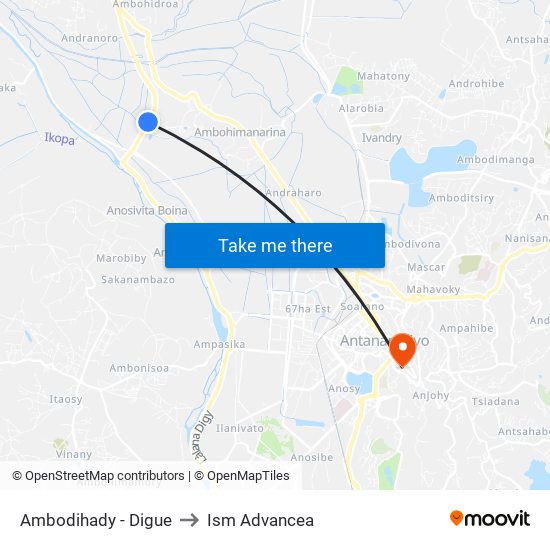 Ambodihady - Digue to Ism Advancea map