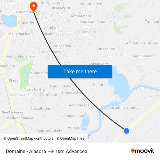 Domaine - Alasora to Ism Advancea map