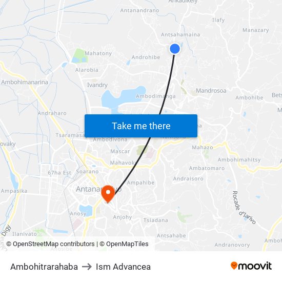 Ambohitrarahaba to Ism Advancea map