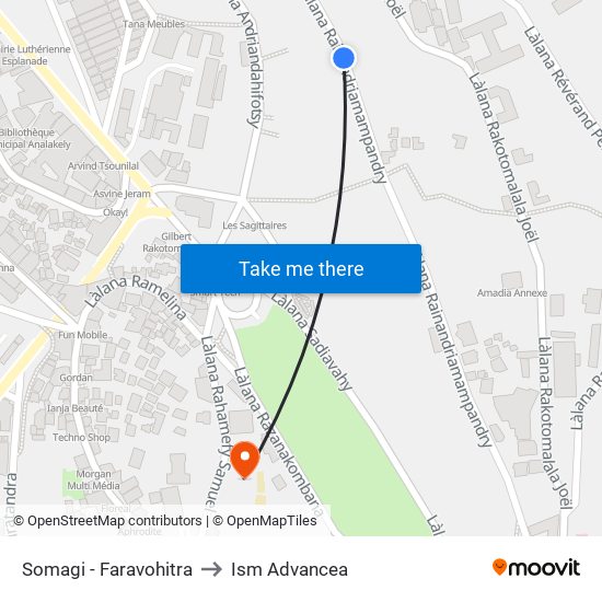 Somagi - Faravohitra to Ism Advancea map