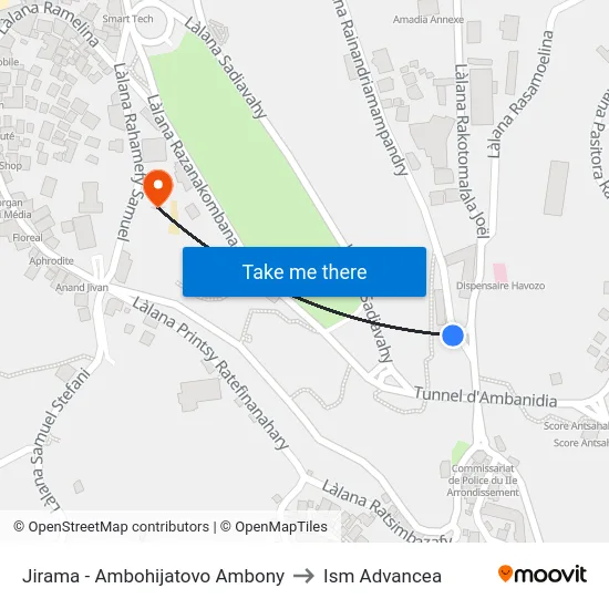 Jirama  - Ambohijatovo Ambony to Ism Advancea map