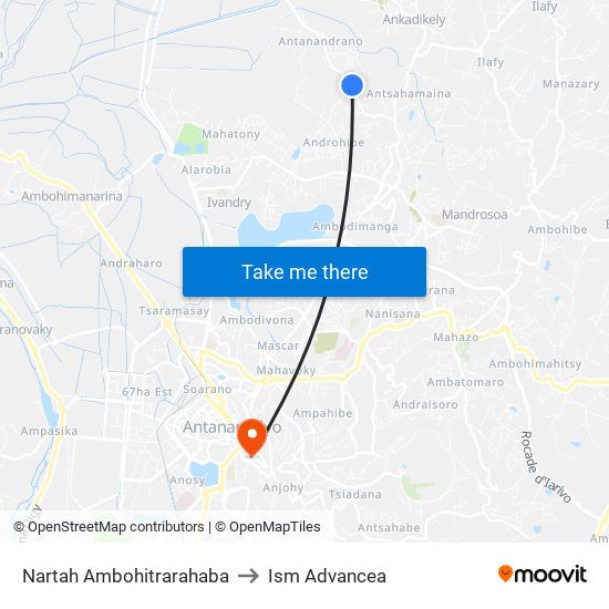 Nartah Ambohitrarahaba to Ism Advancea map